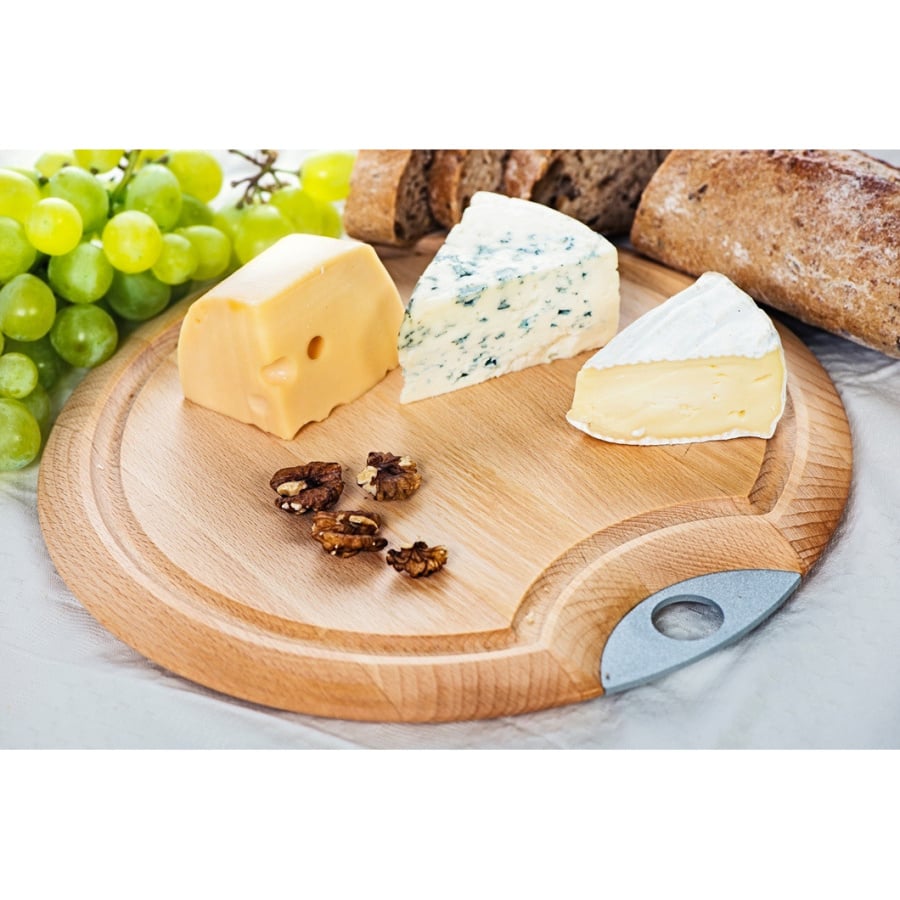 BREKA Deska fazowana z uchwytem okrągła / bukowa