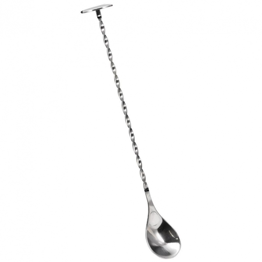 łyżka barmańska do drinków i koktajli stalowa 28 cm