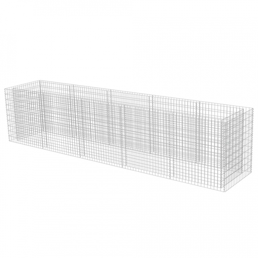 Donica gabionowa z galwanizowanej stali, 450 x 90 x 100 cm