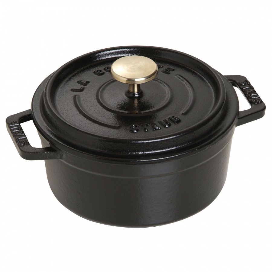 Garnek żeliwny okrągły Staub - 400 ml, Czarny