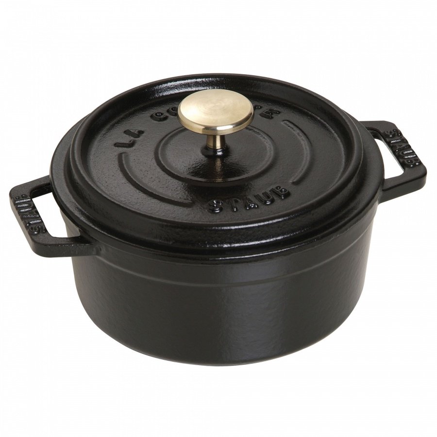 Garnek żeliwny okrągły Staub - 400 ml, Czarny