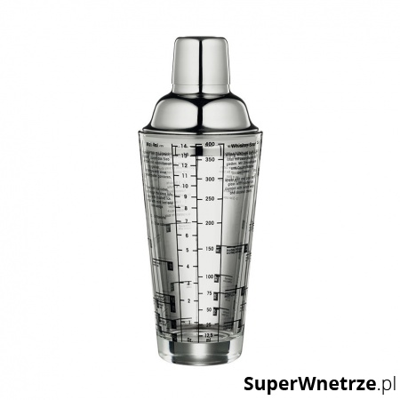 Shaker z przepisami 400 ml Cilio przeźroczysty