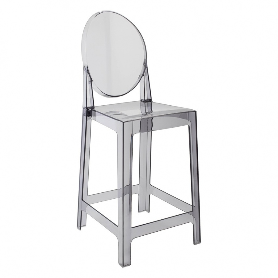 Krzesło barowe victoria 65 cm dymione - poliwęglan