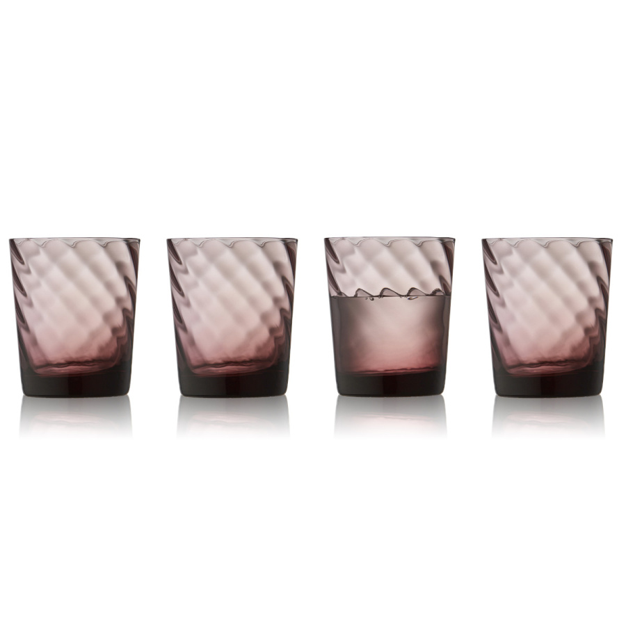 Szklanki do wody 4 szt. Vienna 300 ml różowe 30189