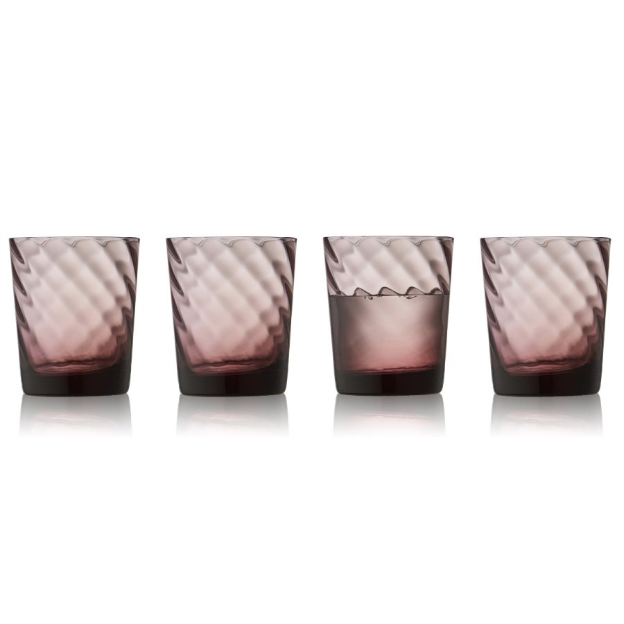 Szklanki do wody 4 szt. Vienna 300 ml różowe 30189