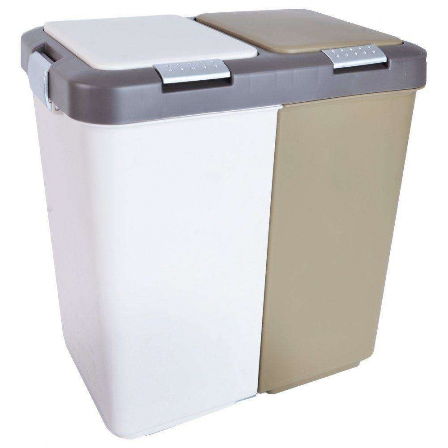 Kosz na odpady, śmieci, duo, do segregacji, 2x20 l