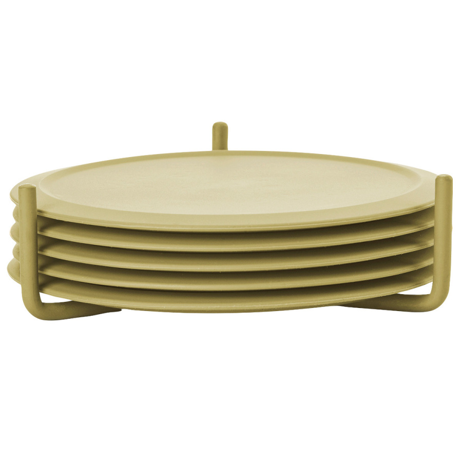 Podstawki pod szklanki singles leek green 32231