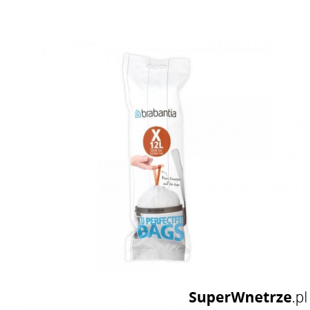 Worki na śmieci 12l 20 szt. Brabantia białe