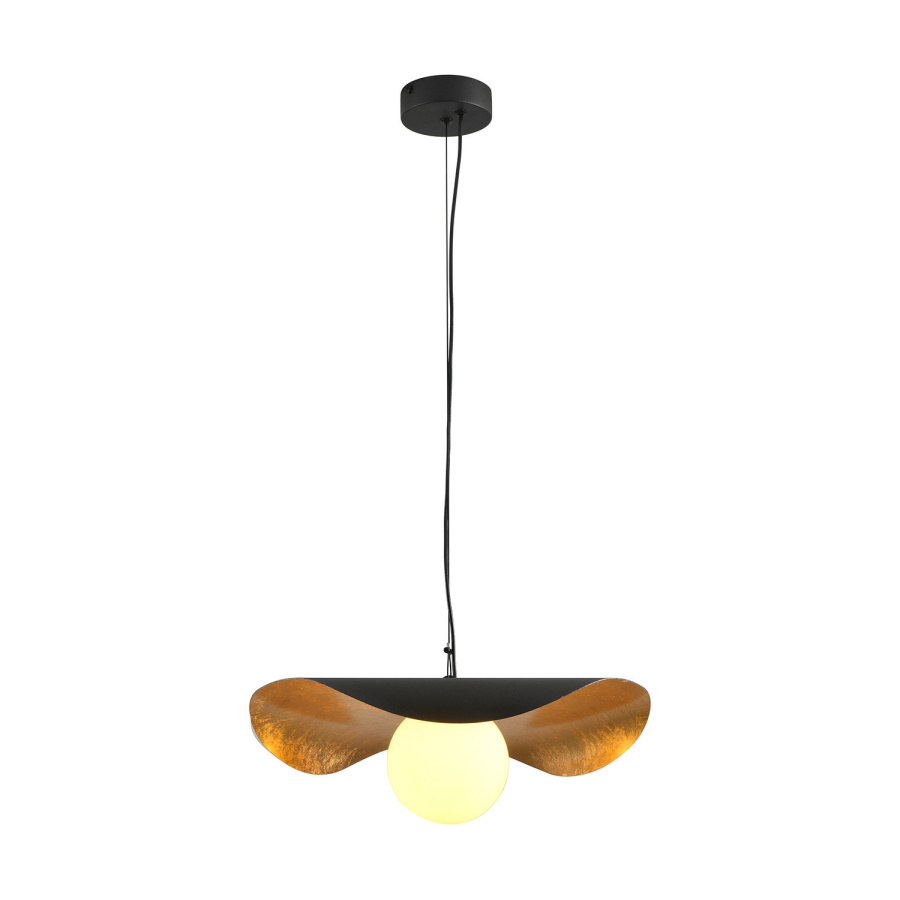 Lampa wisząca enzo czarno złota 40 cm