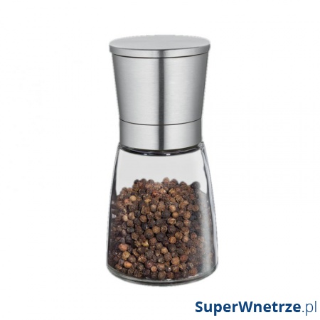 Młynek do pieprzu Cilio Brindisi 14cm srebrno-przezroczysty