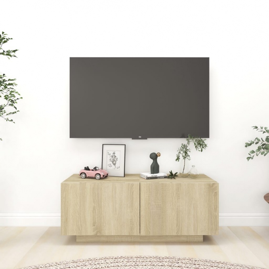 Szafka pod tv, dąb sonoma, 100x35x40 cm, płyta wiórowa