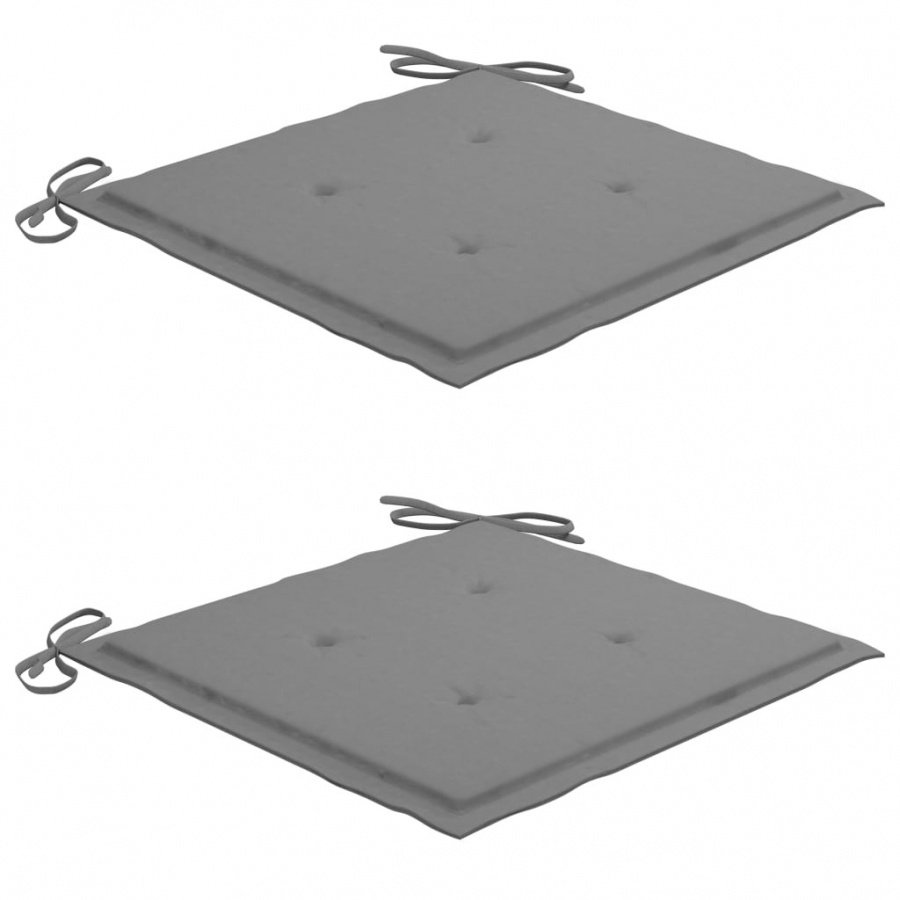 Poduszki na krzesła ogrodowe, 2 szt., szare, 40x40x4 cm