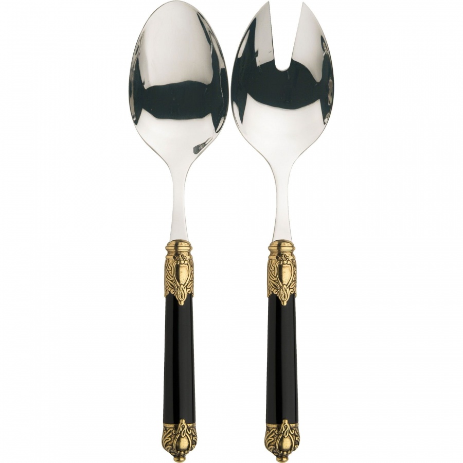 Rinascimento gold black 2 cz. zestaw do sałatek