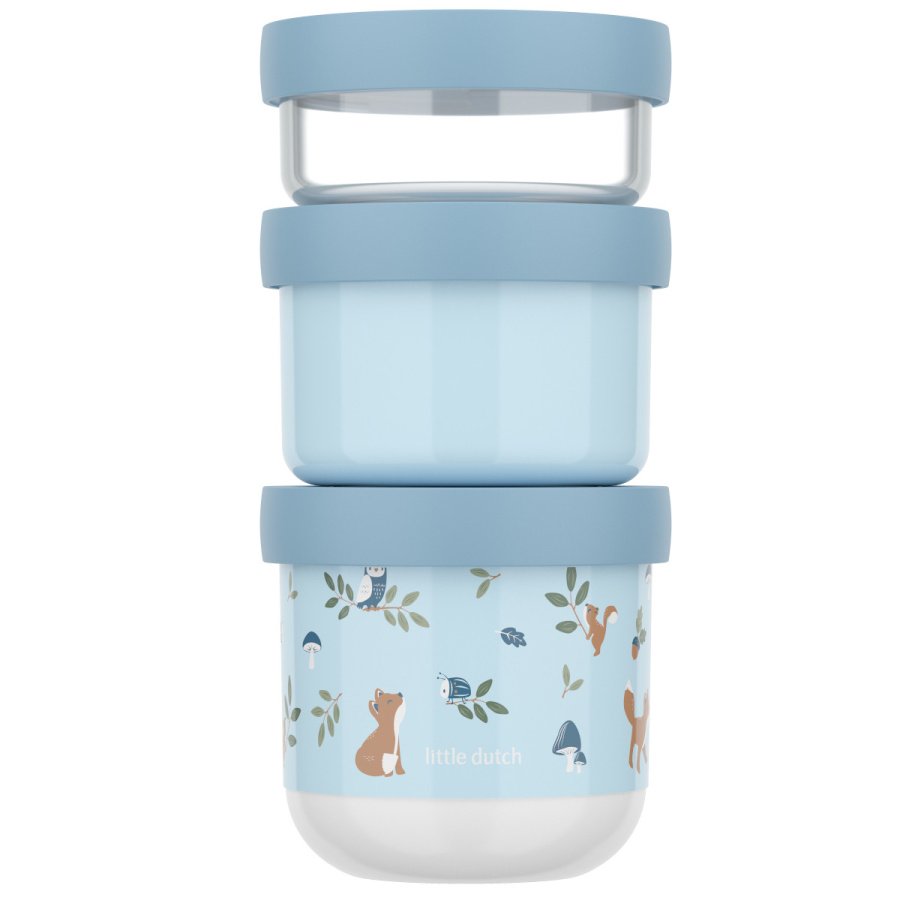 Pojemnik na przekąski piętrowalny mio 3-częściowy forest friends 108034065408