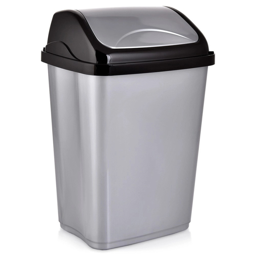 Kosz na śmieci plastikowy szary 26 l