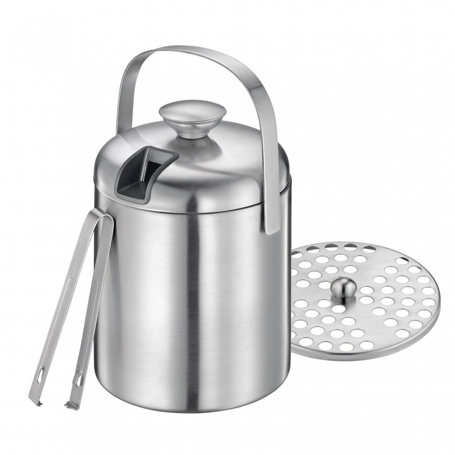 Wiaderko na lód, stal nierdzewna, 1,3 l, śred. 14 x 19 cm