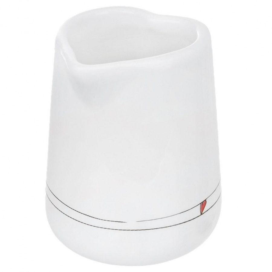 Mlecznik / dzbanuszek na mleko ceramiczny biały serduszka 120 ml
