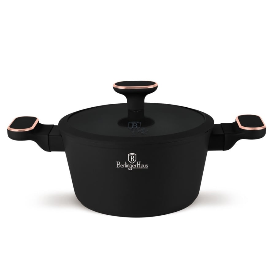 Garnek z pokrywką 20cm BerlingerHaus BH- 8357 | Black Rose Collection