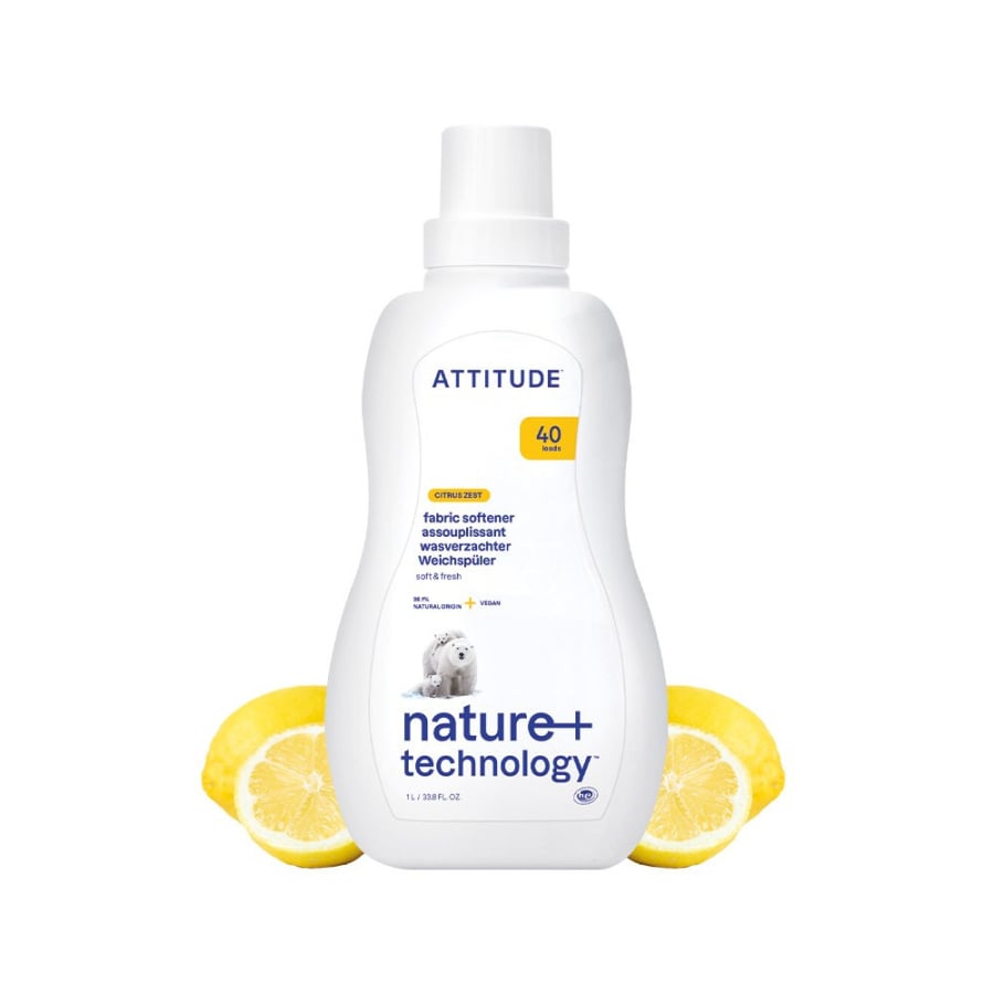 Attitude NATURE+, Płyn do płukania tkanin o zapachu skórki cytrusowej, 1040 ml
