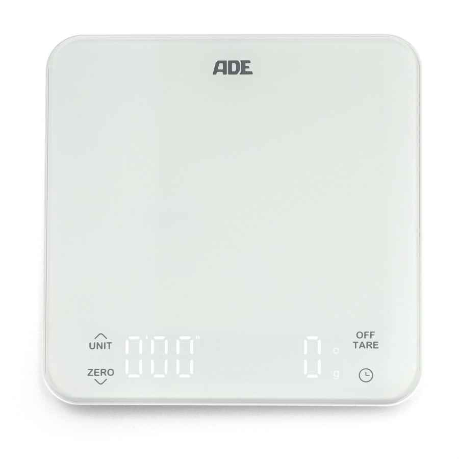 Waga kuchenna ładowana przez usb, do 5 kg, 16 x 16 cm, biała