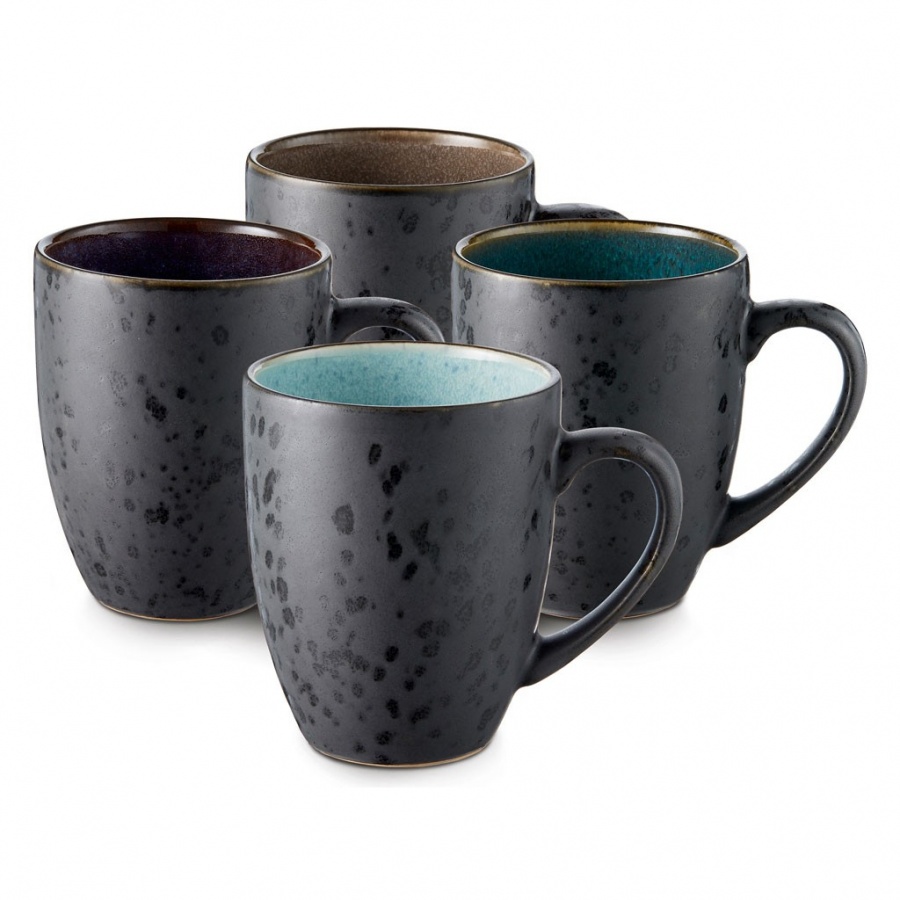 Zestaw kubków 300ml z uchem 4szt. black/dark 821232