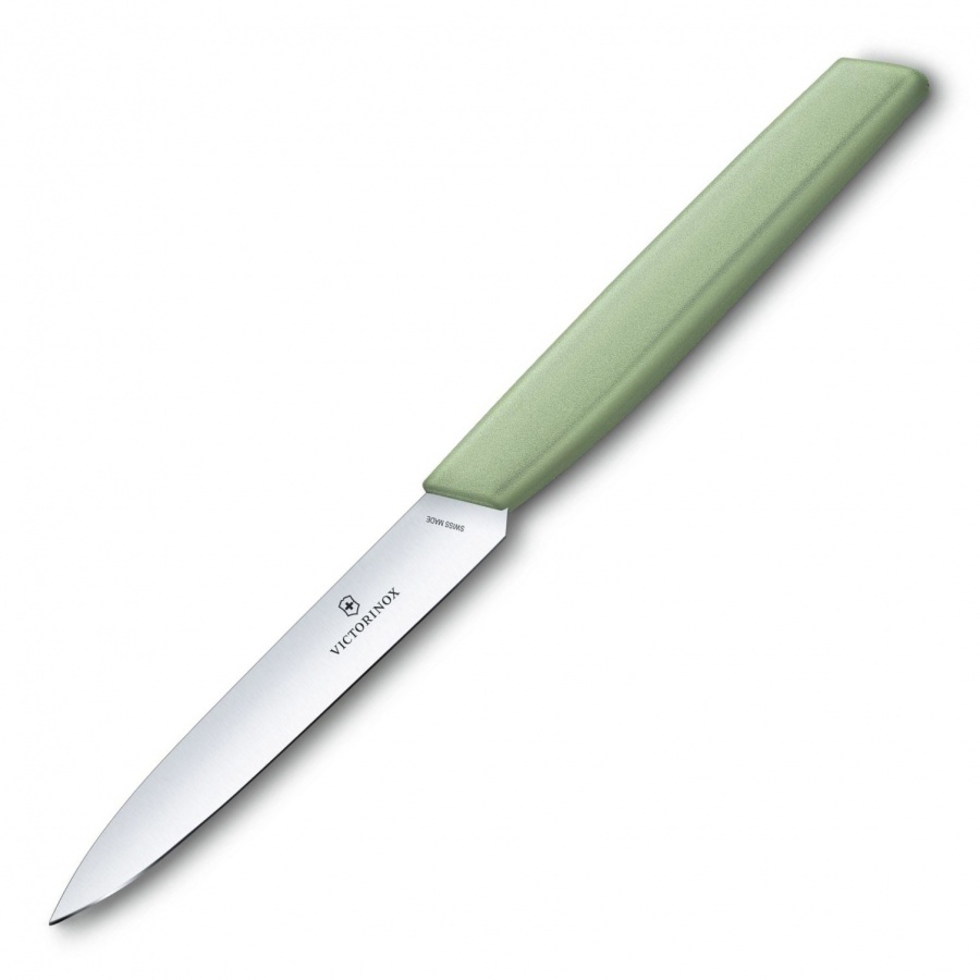 Victorinox - swiss modern - nóż do warzyw i owoców - gładkie ostrze - 10 cm - zieleń mchu