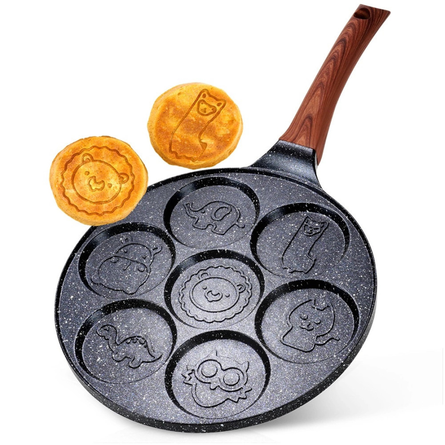 Patelnia do jajek granitowa 7 otworów BLACK&WOOD 26 cm