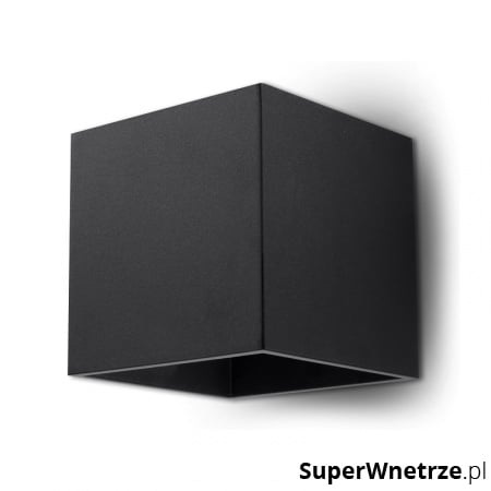 Kinkiet 10x12cm Sollux Lighting Quad czarny