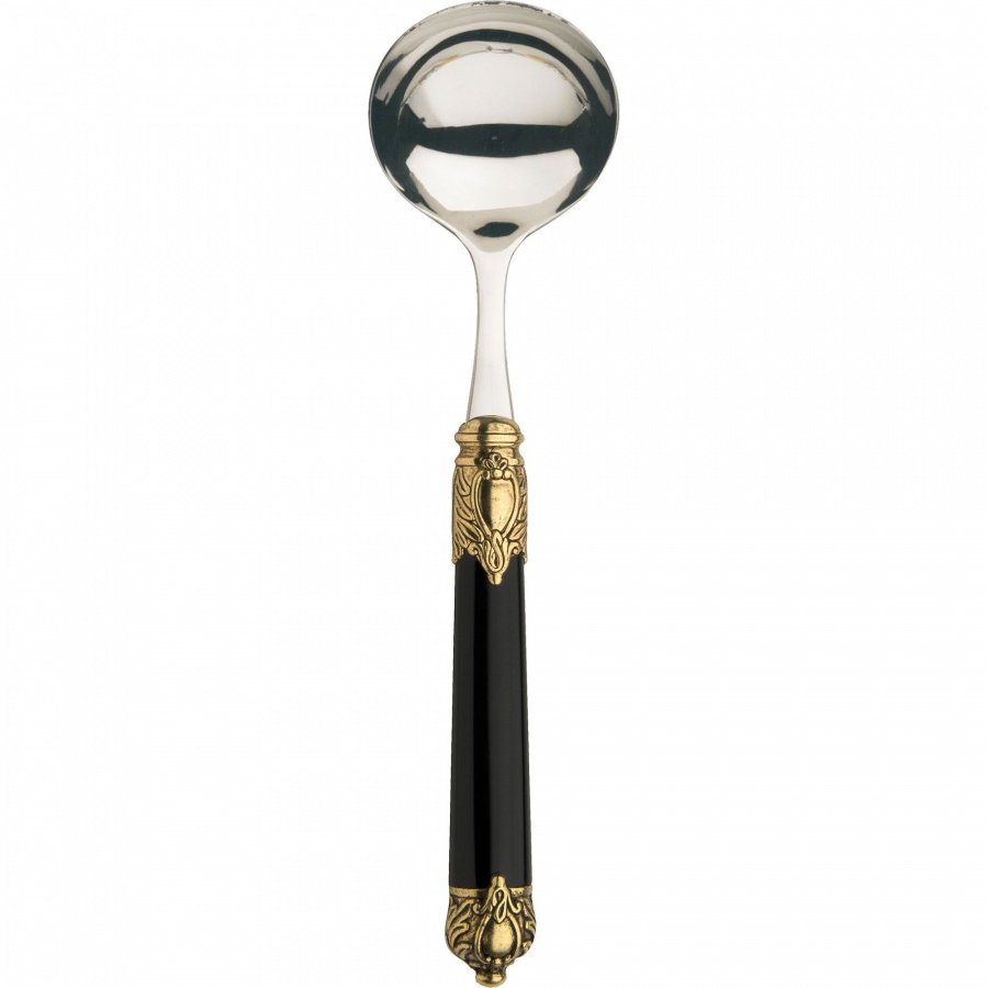 Rinascimento gold black łyżka do sosów