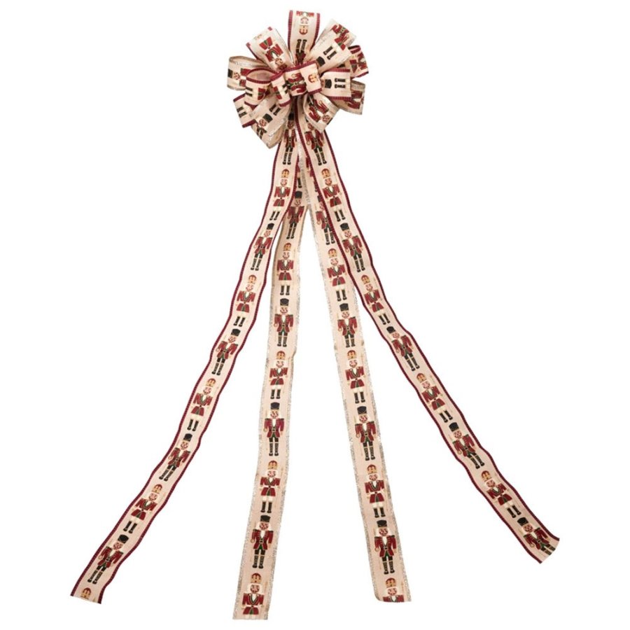 Kokarda dekoracyjna na choinkę dziadek do orzechów 130x33 cm