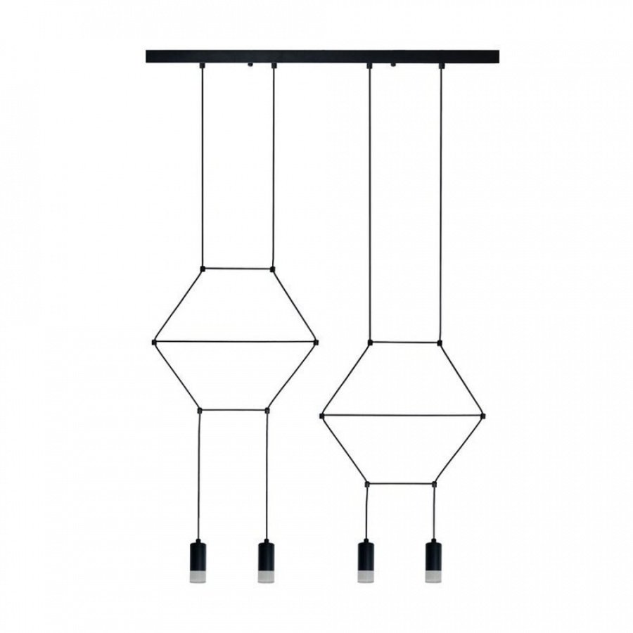 Lampa wisząca linea-4 long czarna 70 cm
