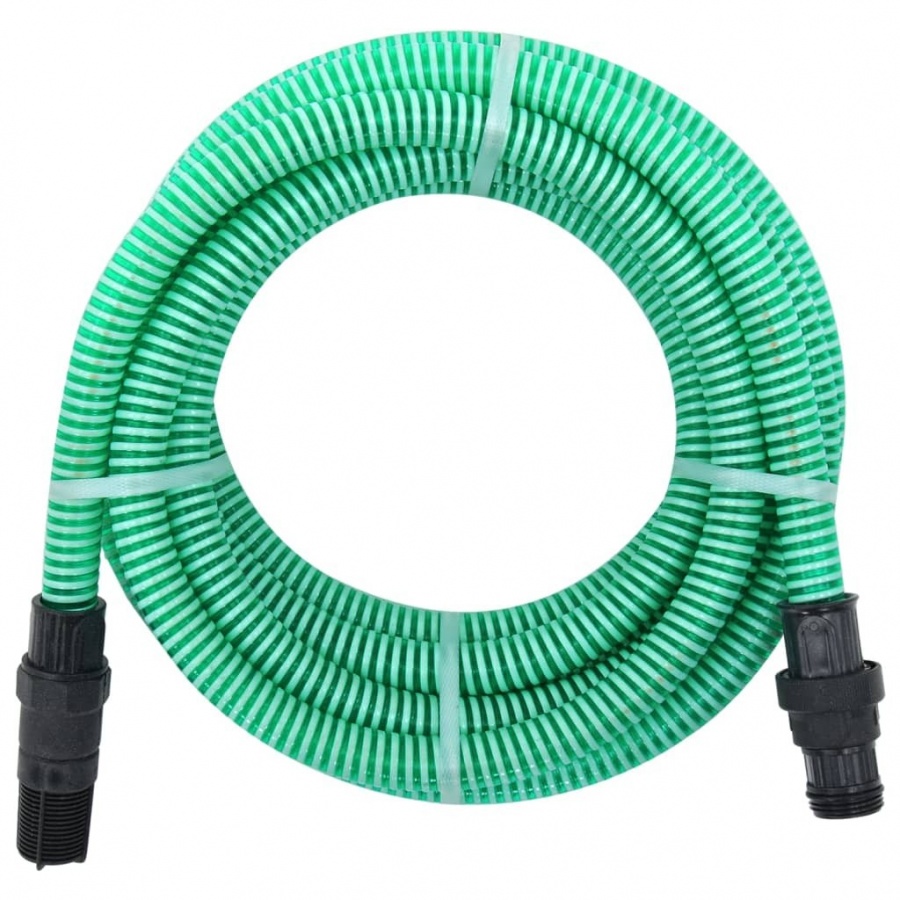 Wąż ssący ze złączami z pvc, 4 m, 22 mm, zielony