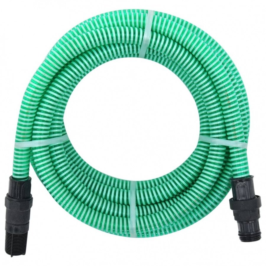 Wąż ssący ze złączami z pvc, 4 m, 22 mm, zielony