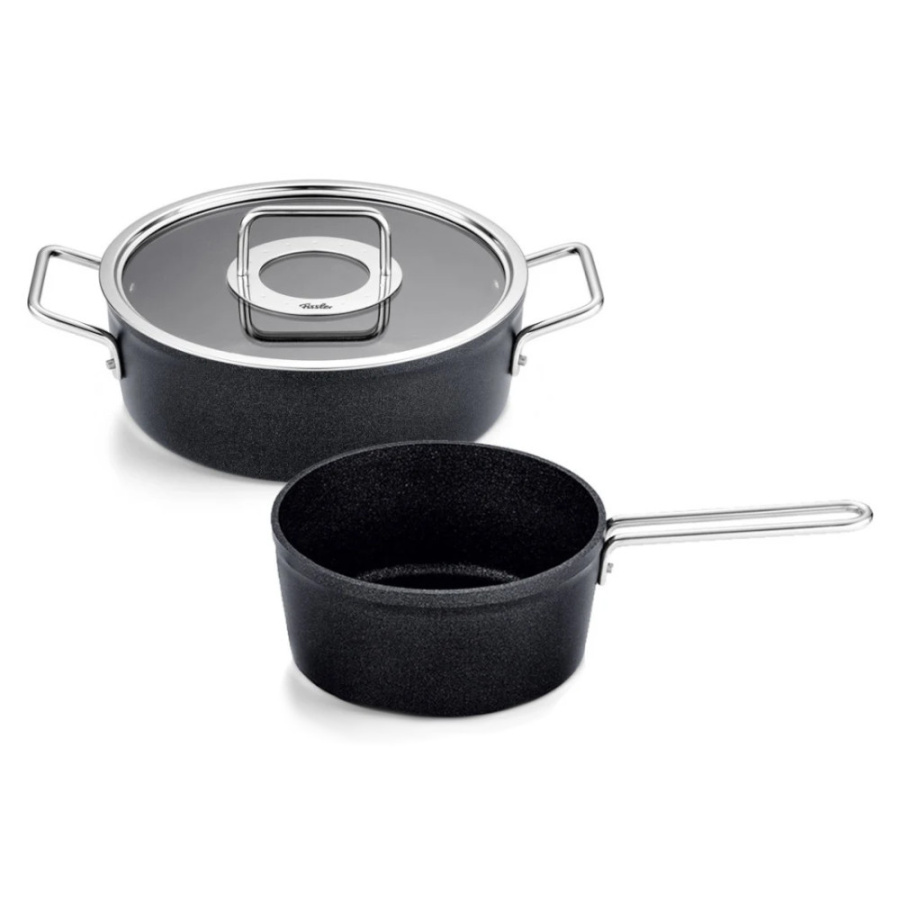 Fissler - adamant® - garnek z rondlem - szklana pokrywa - 2 el.