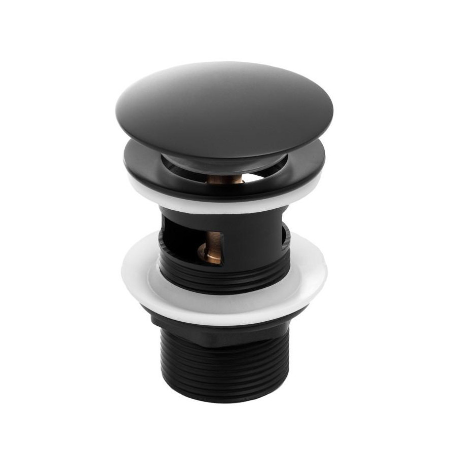 Korek klik-klak do umywalki z przelewem czarny