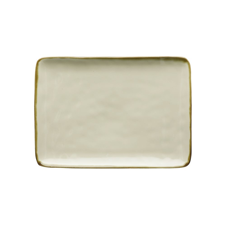 Zestaw 2 tac prostokątnych concerto avorio - kość słoniowa, 27 x 19 cm