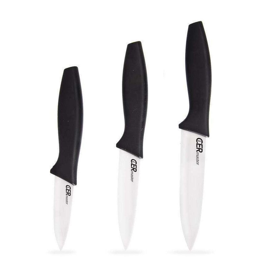 Noże kuchenne ceramiczne, nóż kuchenny ceramiczny, CERMASTER, komplet, 3 elementy