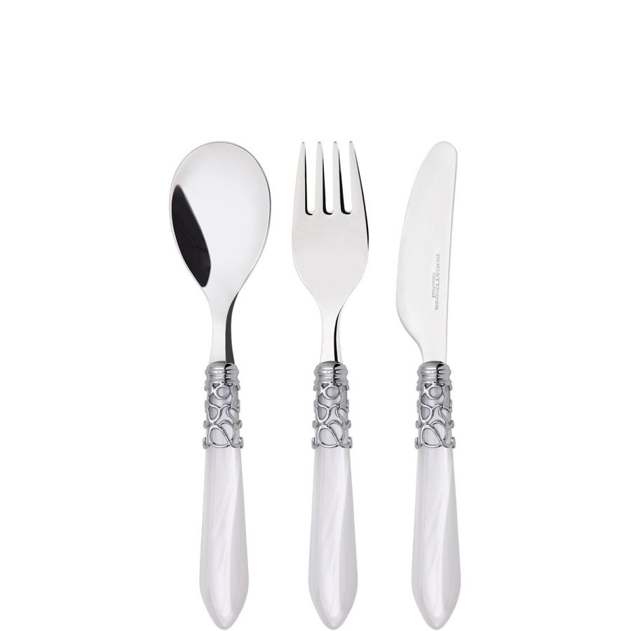 Melodia - zestaw sztućców dla dziecka - biały