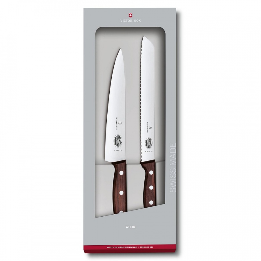 VICTORINOX - Rosewood - Zestaw noży kuchennych - 2-elementowy - Drzewo różane