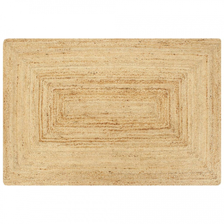 Ręcznie wykonany dywan, juta, naturalny, 120x180 cm