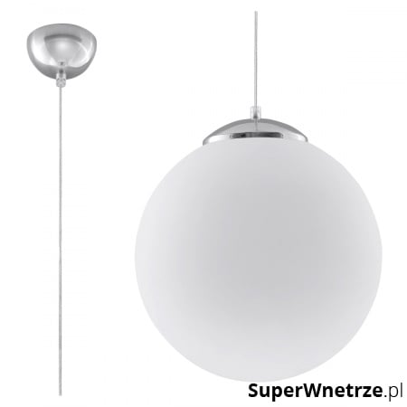 Lampa wisząca 40cm Sollux Lighting Ugo biała