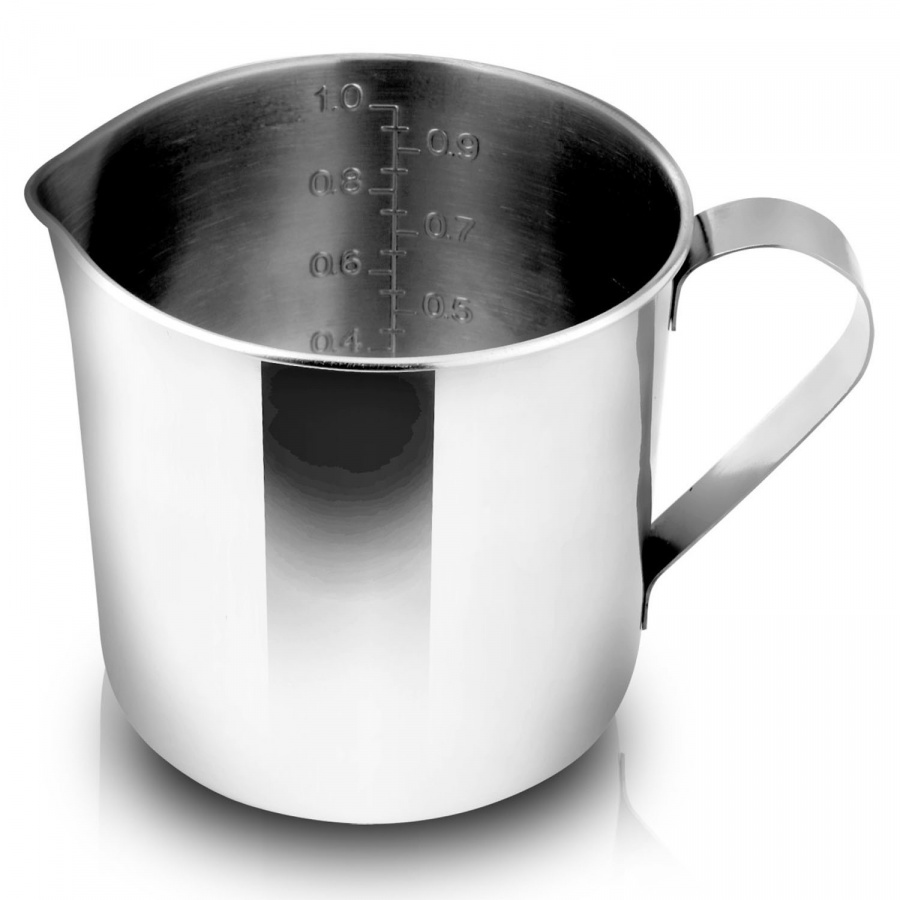 Dzbanek z miarką 1L, stal nierdzewna