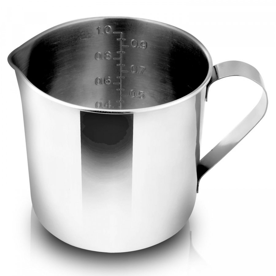 Dzbanek z miarką 1L, stal nierdzewna