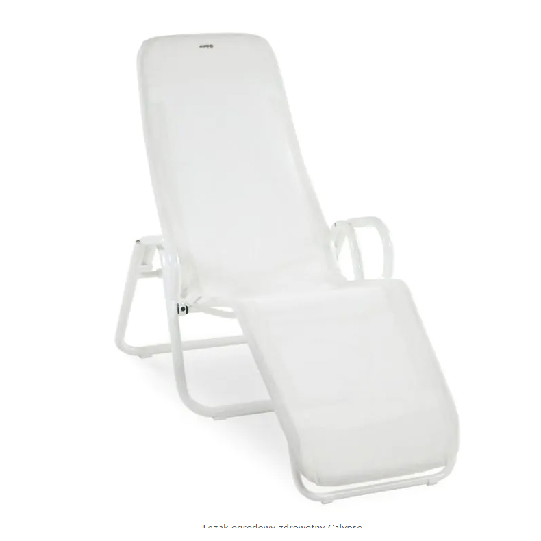 Leżak ogrodowy zdrowotny Calypso78x102x55 : Kolor - snow/snow