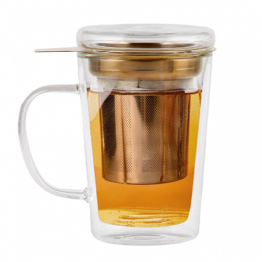 Szklanka z podwójną ścianką z zaparzaczem amo 300 ml