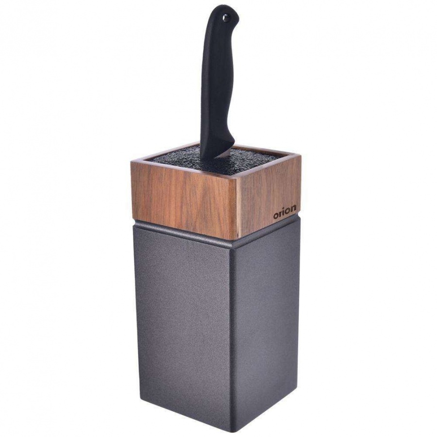 Stojak na noże, drewniany, akacjowy, blok do noży, uniwersalny, brązowy