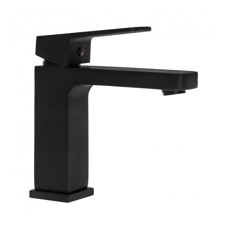 Bateria umywalkowa łazienkowa stojąca kran kwadrat czarna - yoka