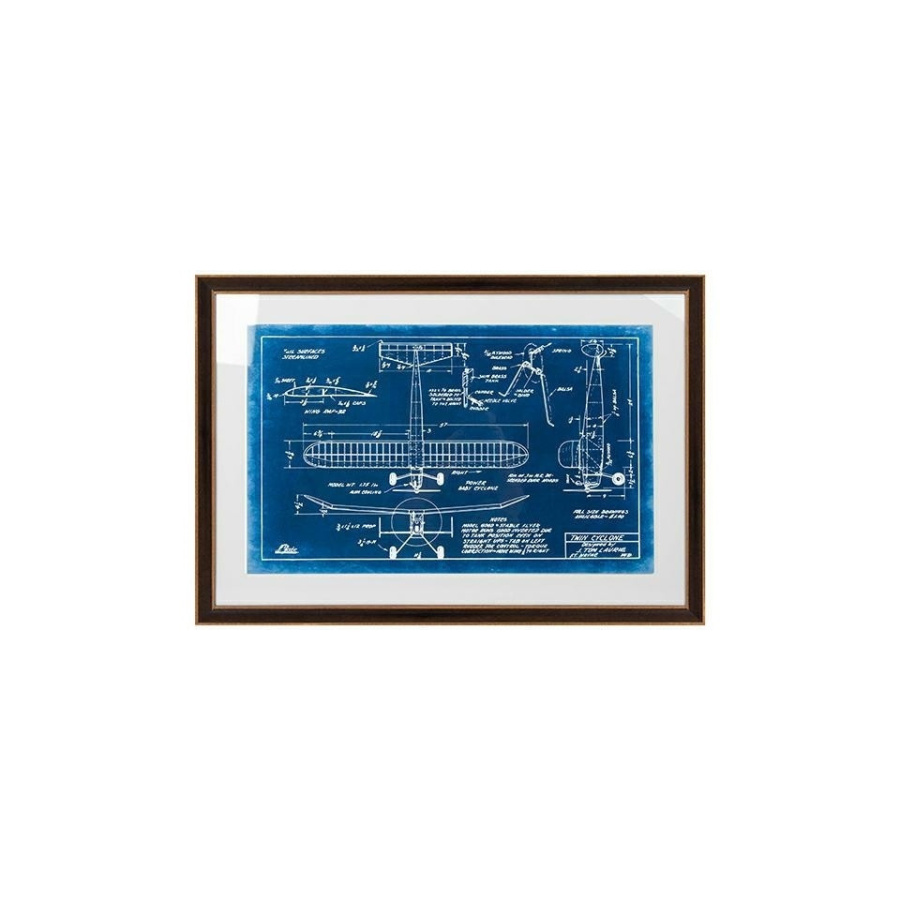 Obraz mechanical plane 2 90x62 cm