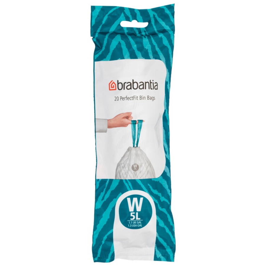 Worki na śmieci 5l 20 szt. Brabantia białe