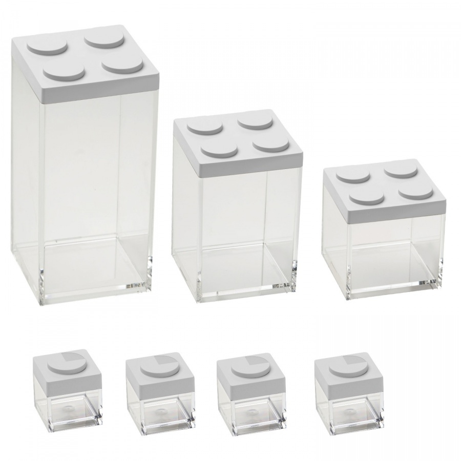 Zestaw pojemników brickstore 7 szt biały